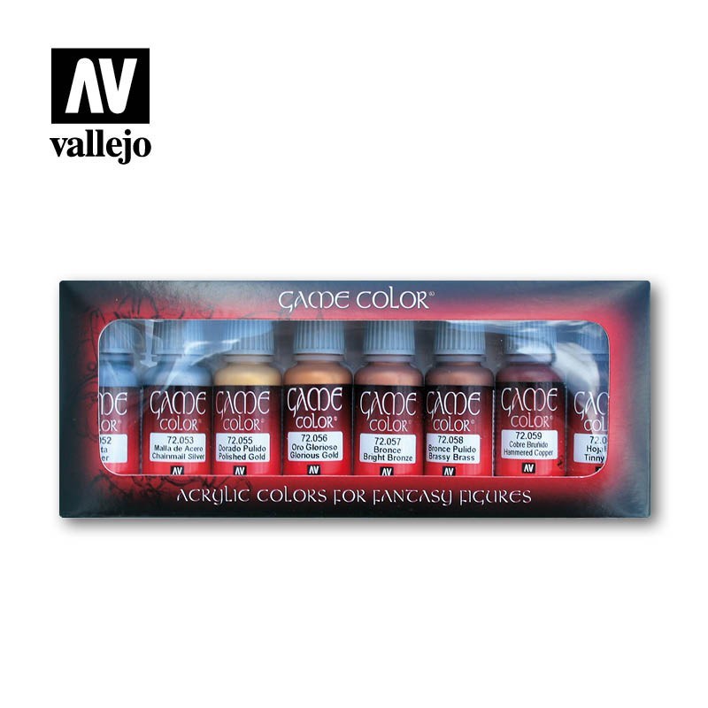 Vallejo - Peinture - Set de 8 peintures métalliques