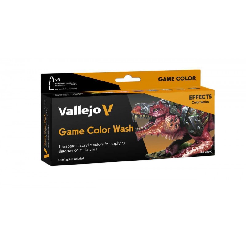 Vallejo - Peinture acrylique - Set de 8 peintures Color Wash