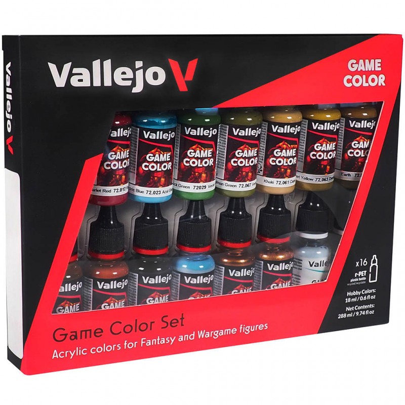 Vallejo - Peinture acrylique - Set de 16 peintures