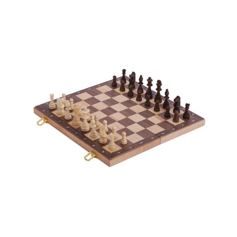 Goki - Jeu de société en bois - Jeu d'échecs pliable 38x38 cm