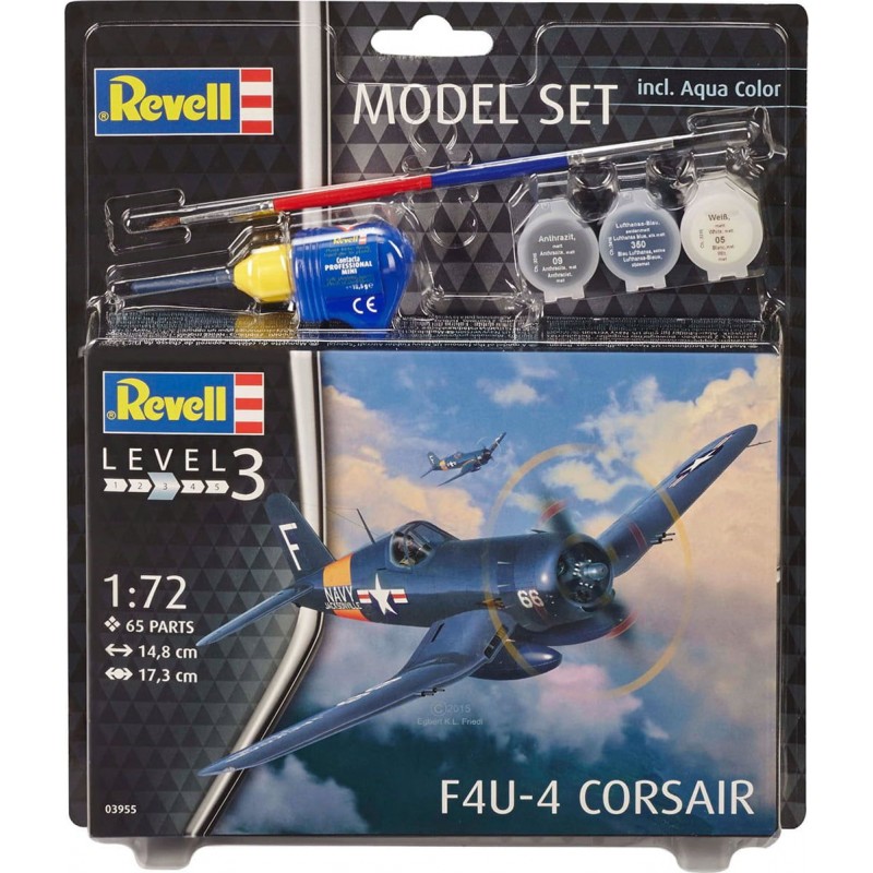 Revell - 63955 - Maquette d'avion - Starter Kit - F4U-4 Corsair - 1:72