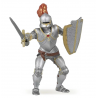 Papo - Figurine - 39244 - Médiéval fantastique - Chevalier en armure avec plumeau rouge