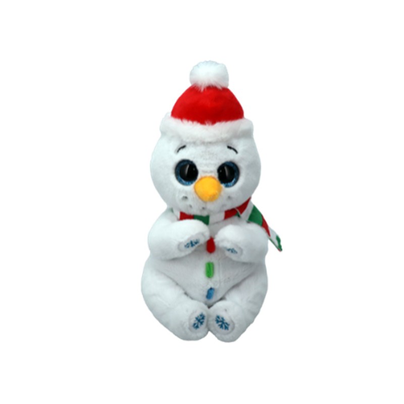 Peluche TY - Peluche 15 cm - Brrrnard le bonhomme de neige de Noel