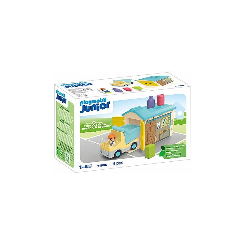 Playmobil - 71686 - Junior - Ouvrier avec camion et garage