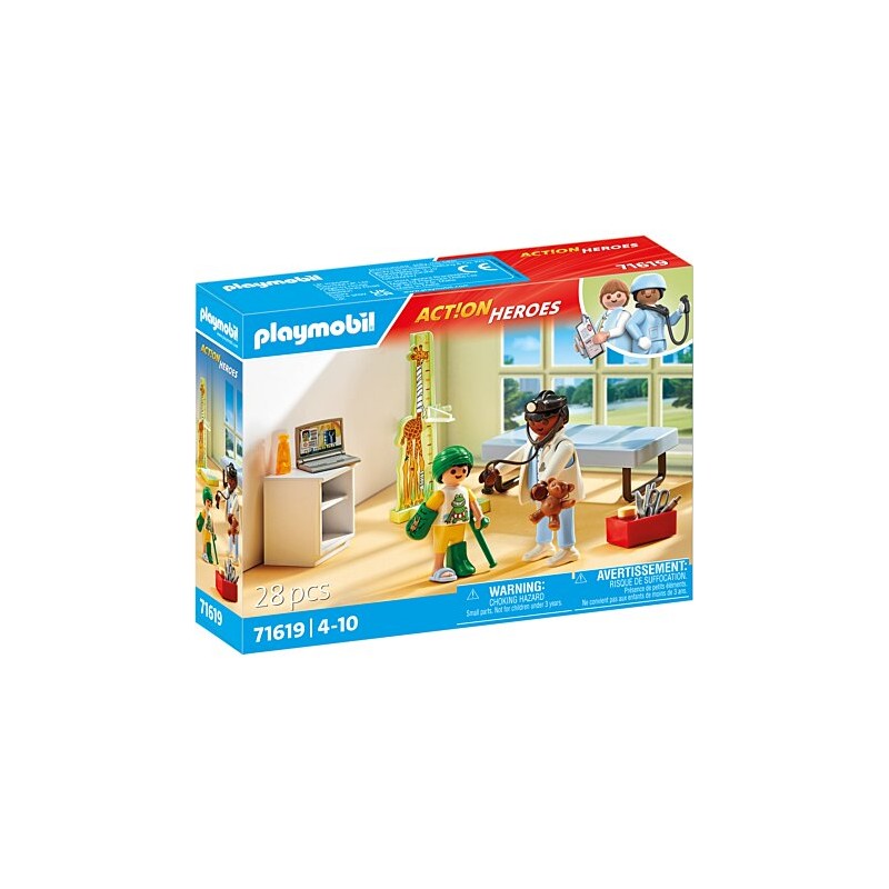 Playmobil - 71619 - Action Heroes - Salle de pédiatrie avec docteur et enfant