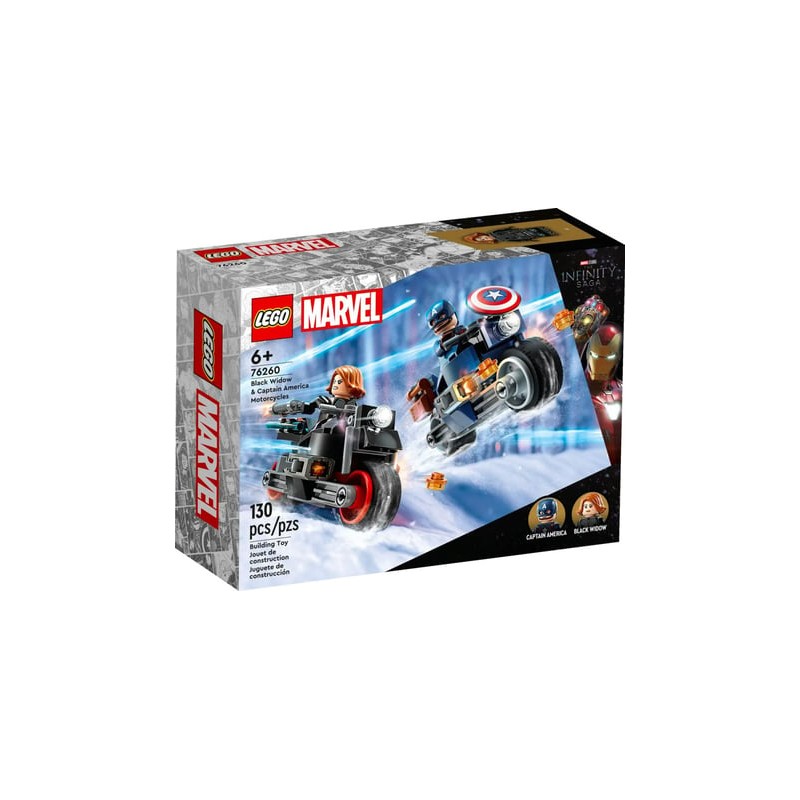 Lego - 76260 - Marvel - Les motos de Black Widow et Captain America