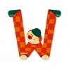 Janod - Lettre clown en bois - W