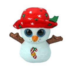 Peluche TY - Peluche 15 cm - Brrrnie le bonhomme de neige