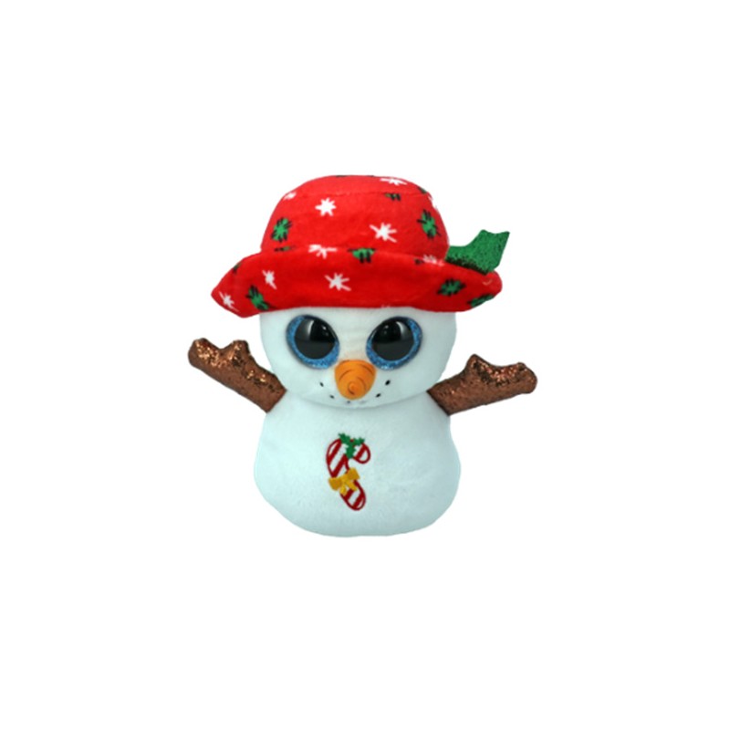 Peluche TY - Peluche 15 cm - Brrrnie le bonhomme de neige