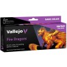 Vallejo - Coffret de peintures acryliques - Dragons de feu - 8 peintures