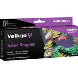 Vallejo - Coffret de peintures acryliques - Dragons aztèques - 8 peintures