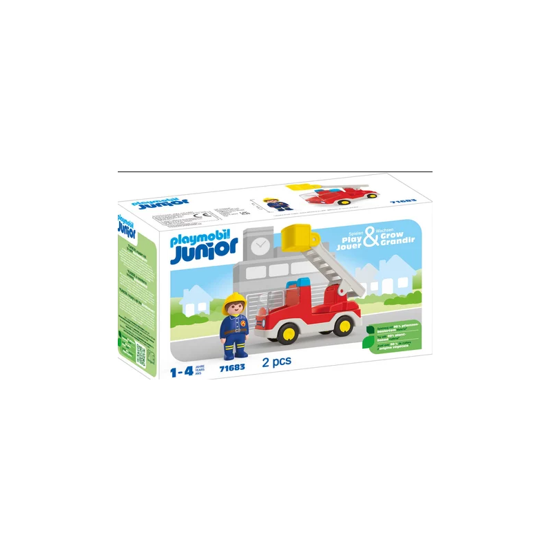 Playmobil - 71683 - Junior - Camion de pompier à échelle