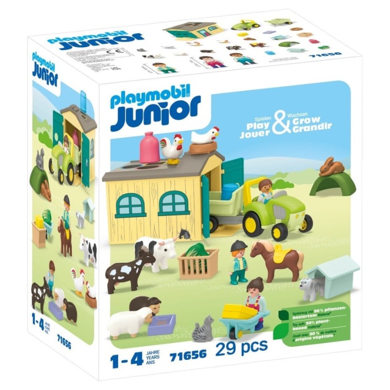 Playmobil - 71656 - Junior - Ferme avec tracteur et animaux