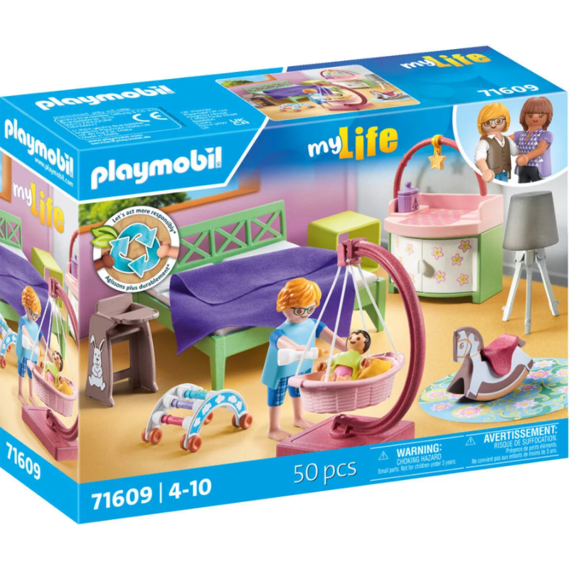 Playmobil - 71609 - MyLife - Chambre de parents avec berceau suspendu