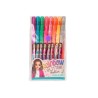 Depesche - Top Model - Blister de 8 stylos rainbow glitter roller