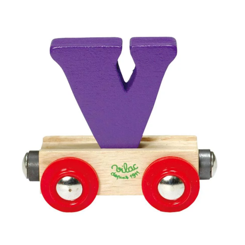 Vilac - Train de lettres en bois - Lettre V