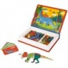 Janod - Magneti'Book Dinosaures - Jeu Educatif Magnétique 50 Pièces - Apprentissage Motricité Fine e