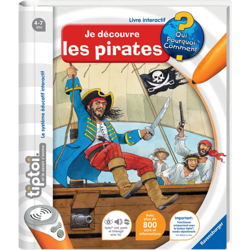 Ravensburger - Tiptoi - Je découvre les pirates