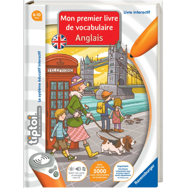 Ravensburger - Tiptoi - Mon premier livre de vocabulaire - Anglais