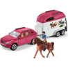 Schleich - 72223 - Horse Club - Voiture avec van et figurines