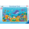 Ravensburger - Puzzle cadre 15 pièces - Petits animaux sous l'eau