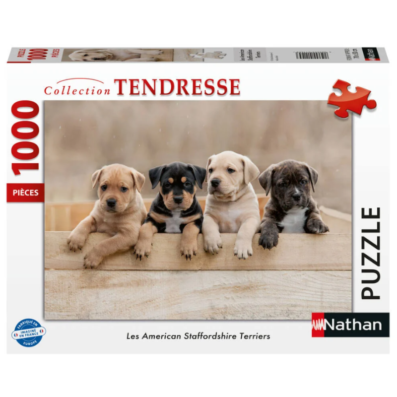 Nathan - Puzzle 1000 pièces - Les americans Staffordshire Terriers