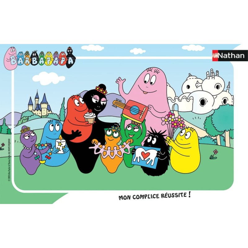 Nathan - Puzzle cadre 15 pièces - La fête des mères de Barbapapa