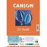 Canson - Beaux arts - Papier dessin et loisirs créatifs - 25 feuilles lisses - A4 - Tons bleus