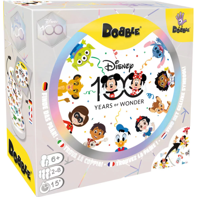 Asmodee - Jeu de société - Dobble Disney 100 ans