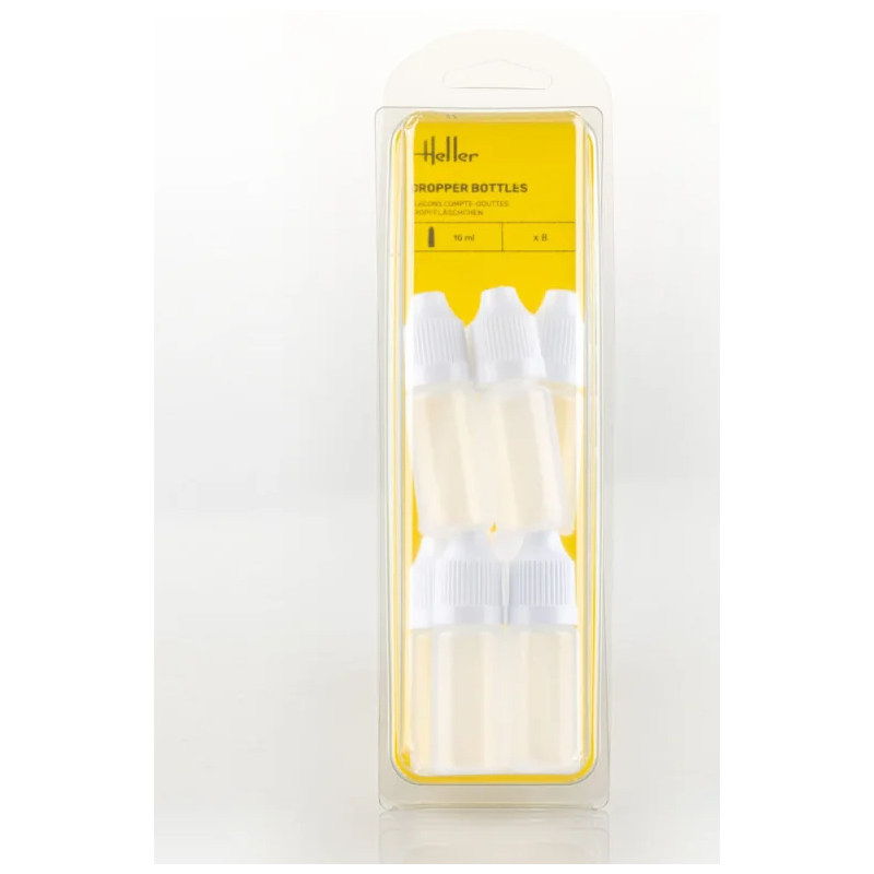 Heller - Accessoire modélisme - Blister de 8 flacons compte gouttes 10ml