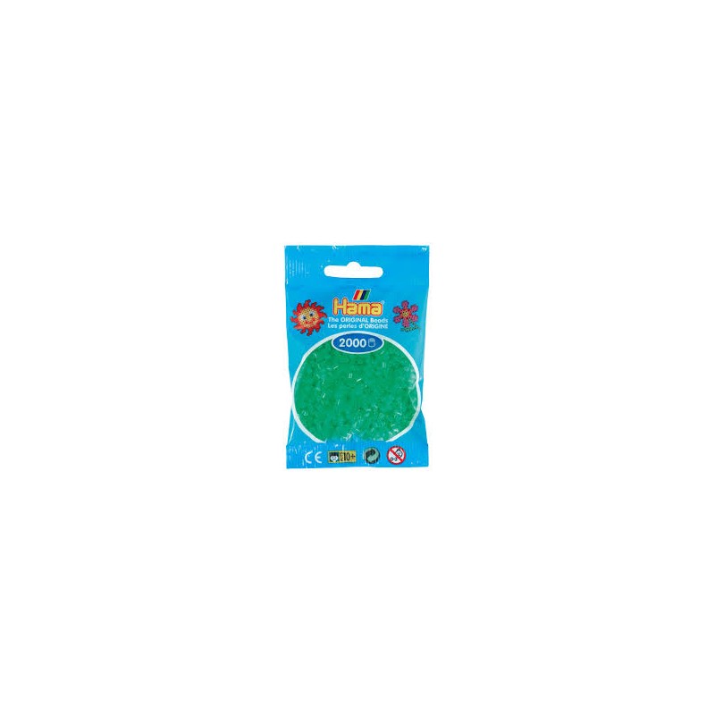 Hama - Perles - 501-37 - Taille Mini - Sachet 2000 perles vert néon