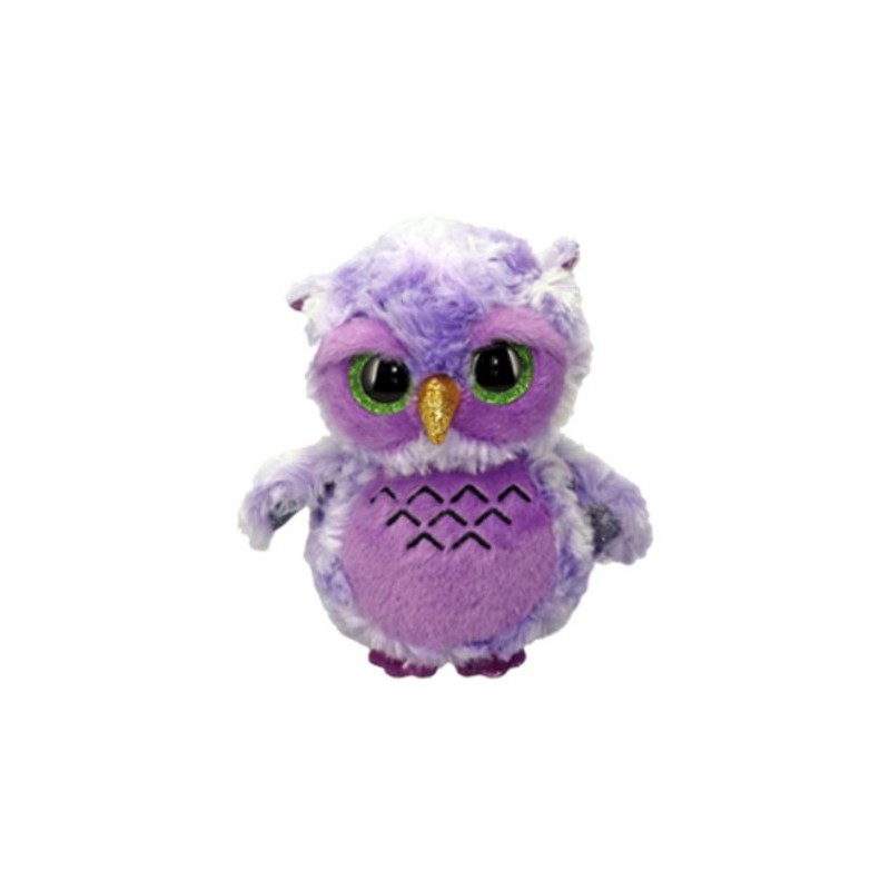 Peluche TY - Peluche 15 cm - Owlivia la chouette violette