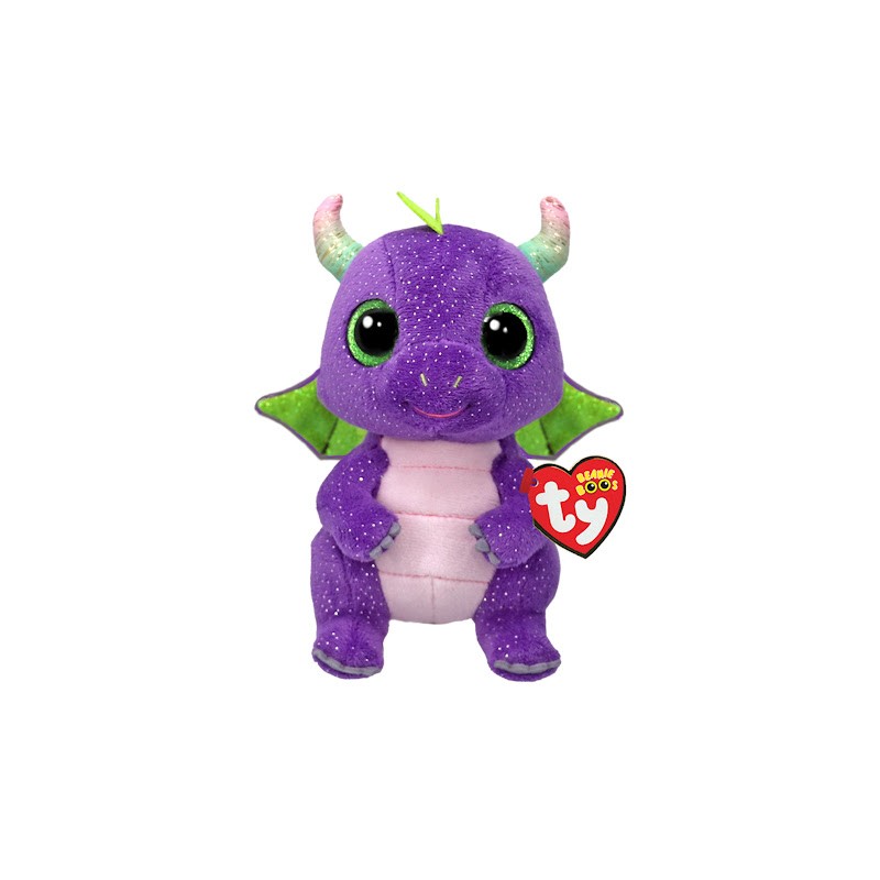 Peluche TY - Peluche 15 cm - Daphne le dinosaure