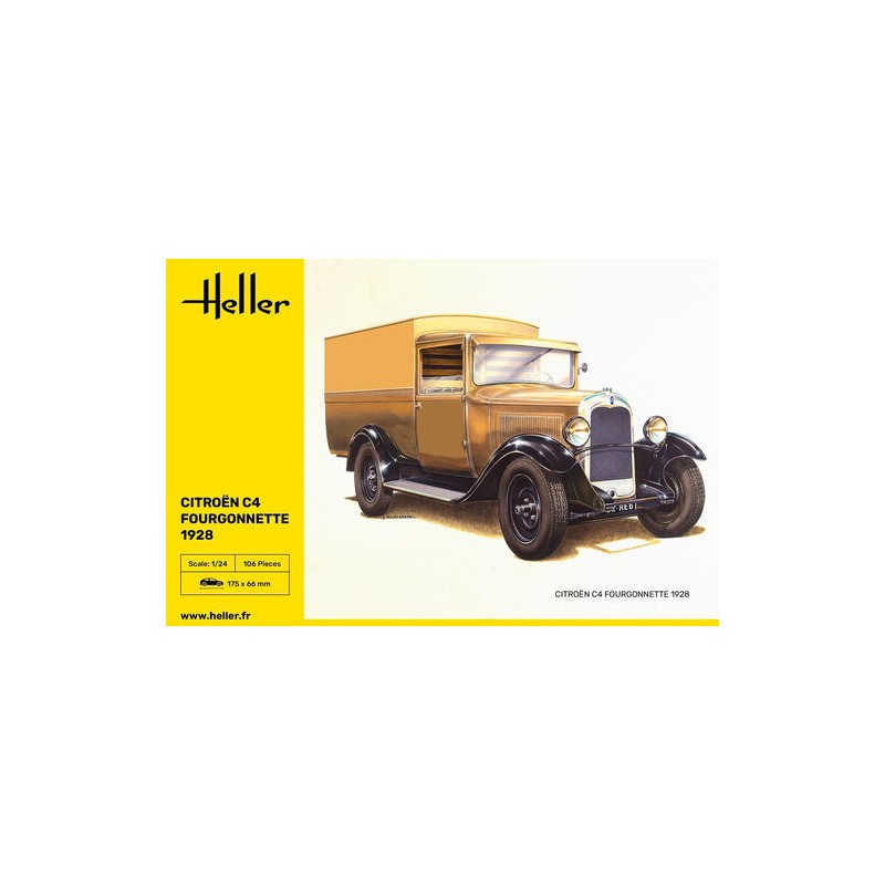 Heller - Maquette de voiture - Citroen C4 Fourgonnette 1928 - 1:24