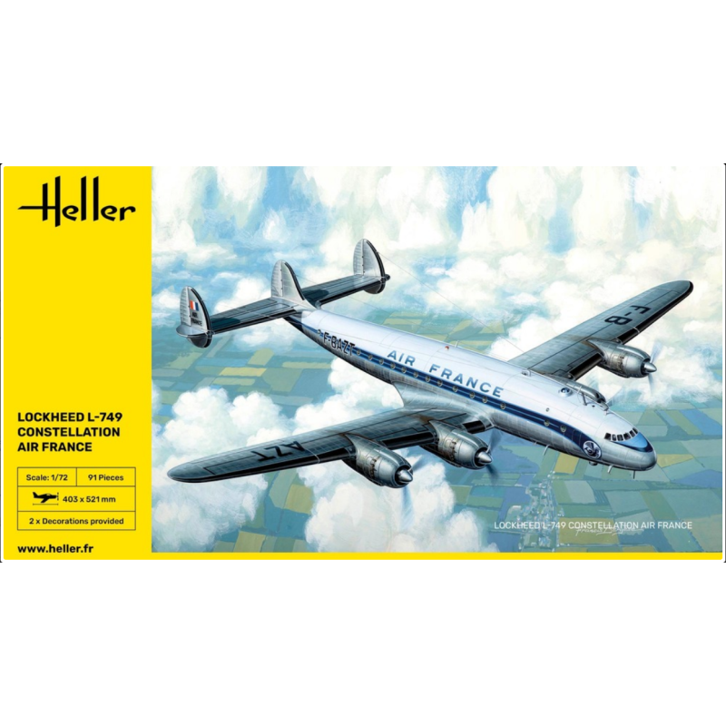 Heller - Maquette d'avion - L749 Constellation AF - 1:72