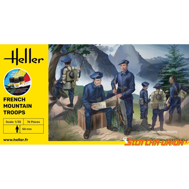 Heller - Maquette militaire - Starter Kit - Troupes françaises de montagne - 1:35