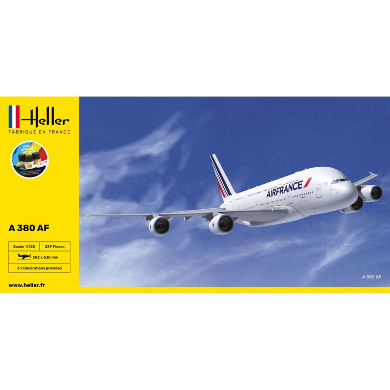 Heller - Maquette d'avion - Starter Kit - A 380 AF - 1:125