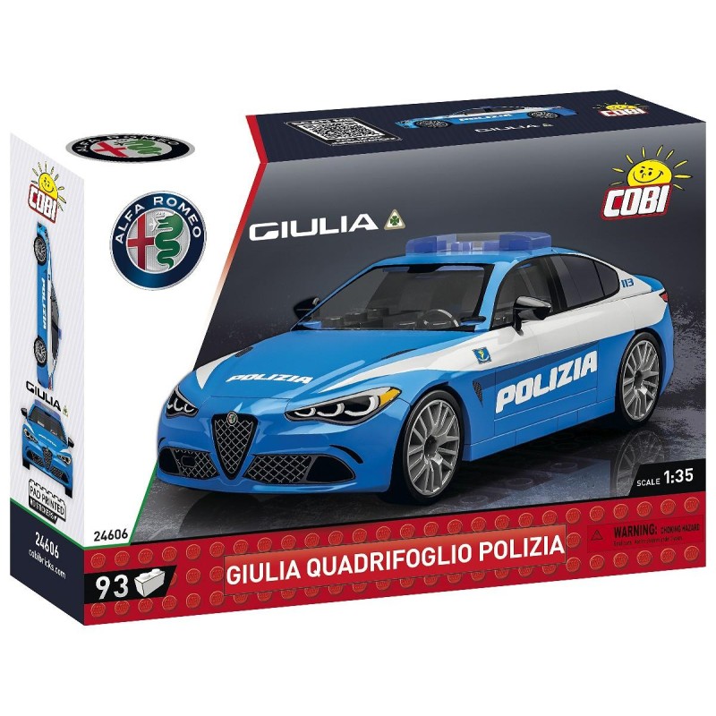 Cobi - Jeu de construction - Alfa Romeo - Giulia Quadrifoglio Polizia