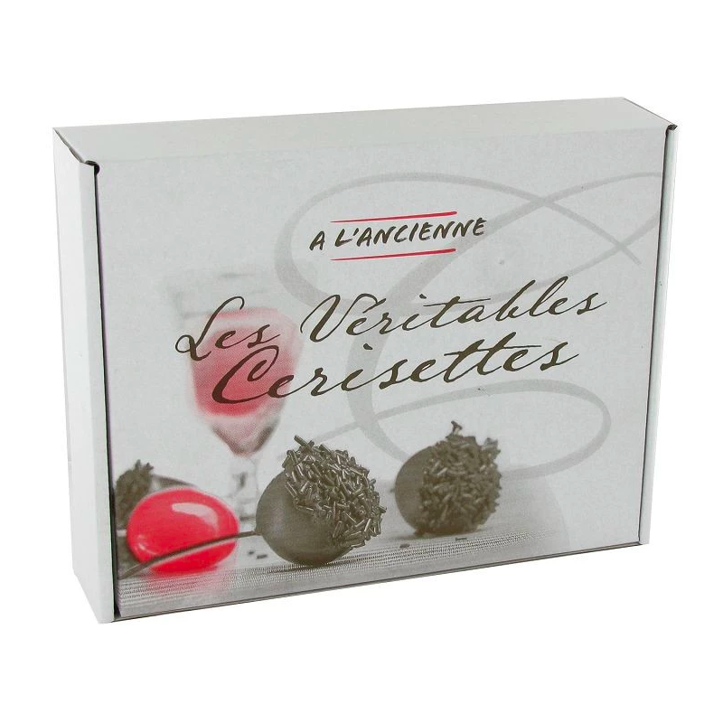 Boîte de cerisettes chocolat noir à l'ancienne - 500gr