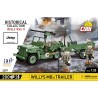 Cobi - Jeu de construction - Jeep Willys MB et Trailer