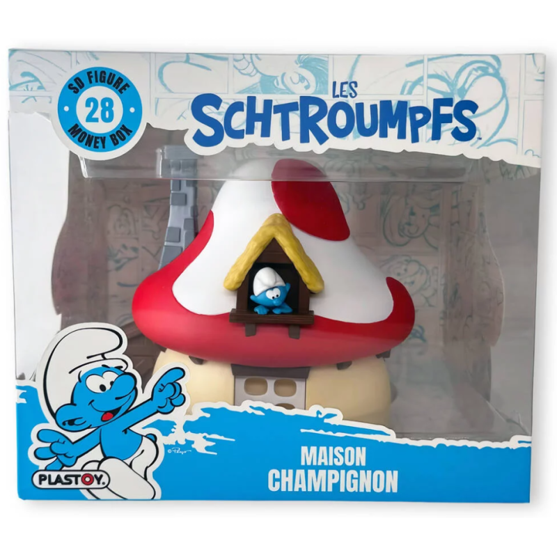 Plastoy - Figurine de collection - La maison champignon des Schtroumpfs