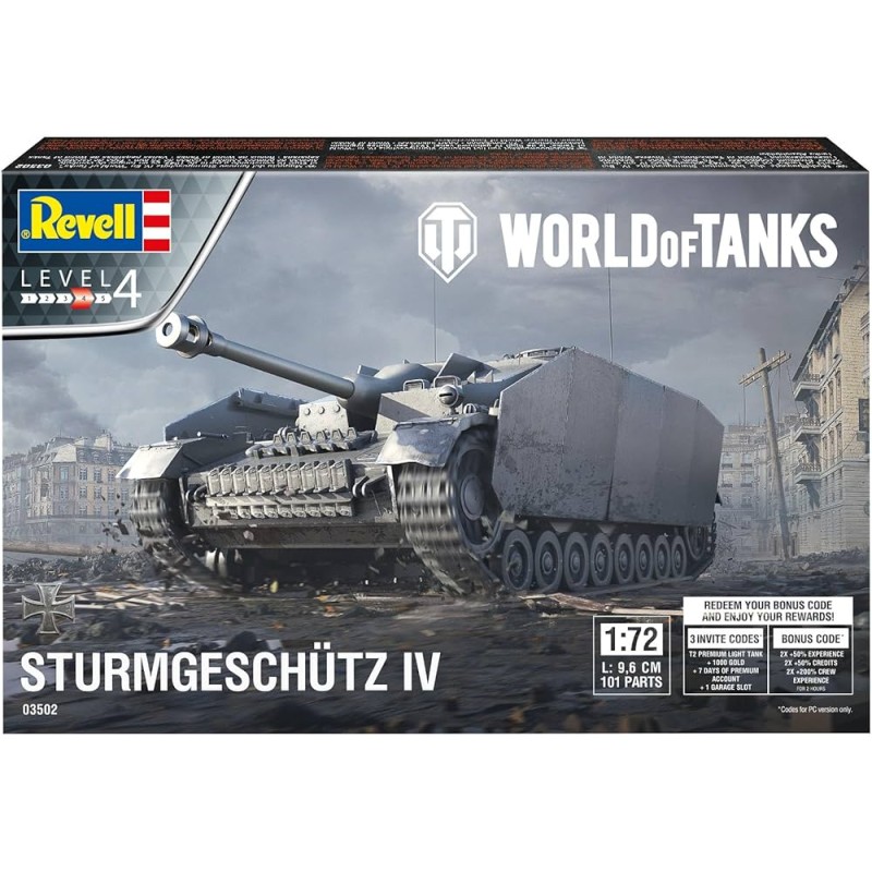 Revell - Maquette - Char Sturmgeshûtz IV World of Tanks 1:72 - (boîte abîmée)