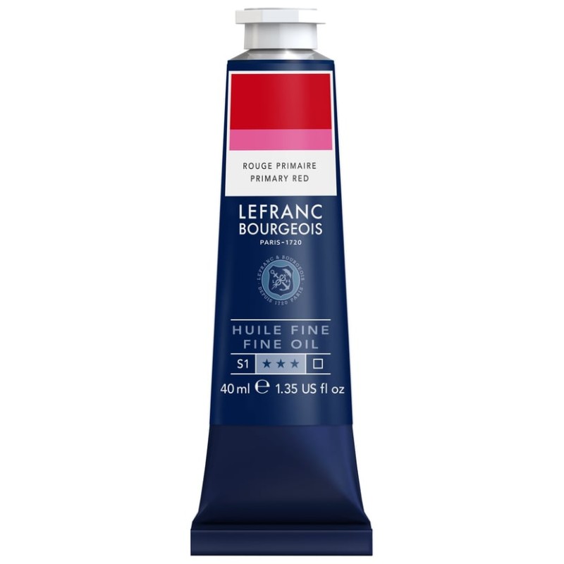 Lefranc Bourgeois - Peinture huile fin - Rouge primaire - 40ml