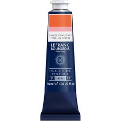 Lefranc Bourgeois - Peinture huile fine - Orange vermillonné - 40ml