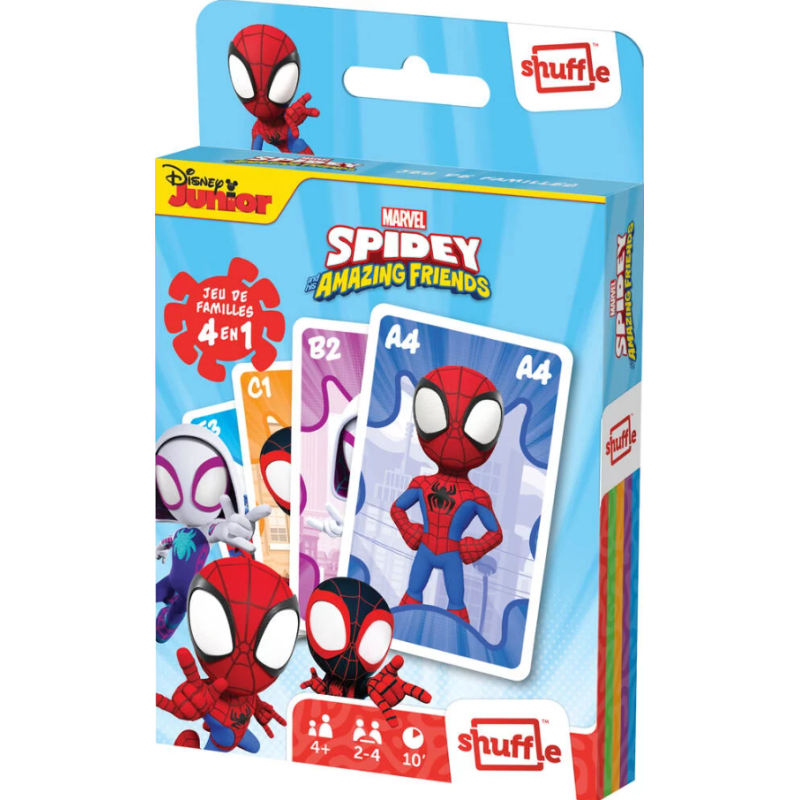 Shuffle - Jeu de familles 4 en 1 - Spidey Amazing Friends