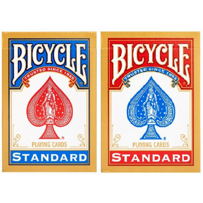 Bicycle - Lot de 2 jeux de 54 cartes - Standard - Dos rouges et bleus