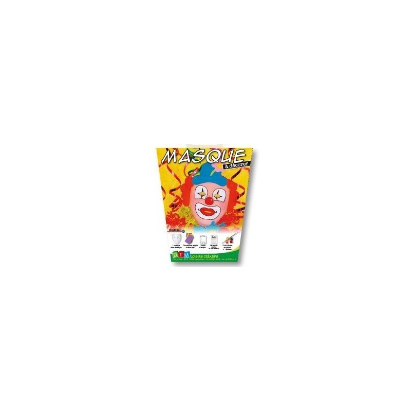 Graine Créative - Loisirs créatifs - Masque pour enfant à décorer - Clown