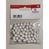 Rayher - Sachet de 50 perles boules en ouate blanche - 8 mm