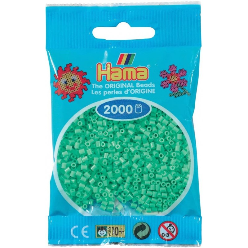 Hama - Perles - 501-11 - Taille Mini - Sachet 2000 perles vert clair