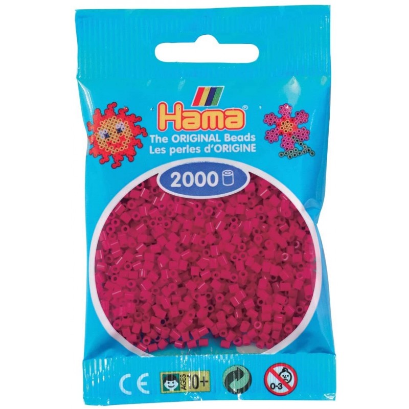 Hama - Perles - 501-29 - Taille Mini - Sachet 2000 perles lie de vin